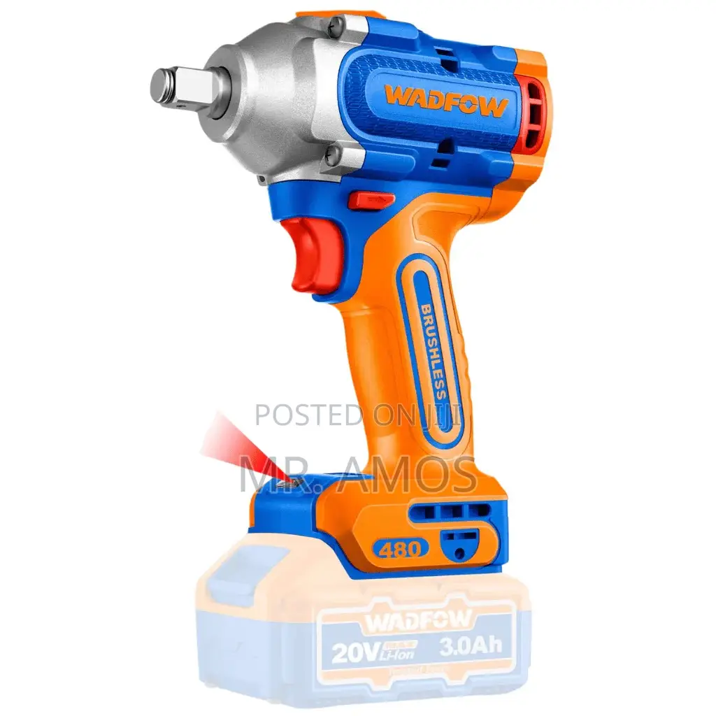 480n.M Cordless Impact Wrench + Brushless Motor 3 Sockets - Wcd1b483