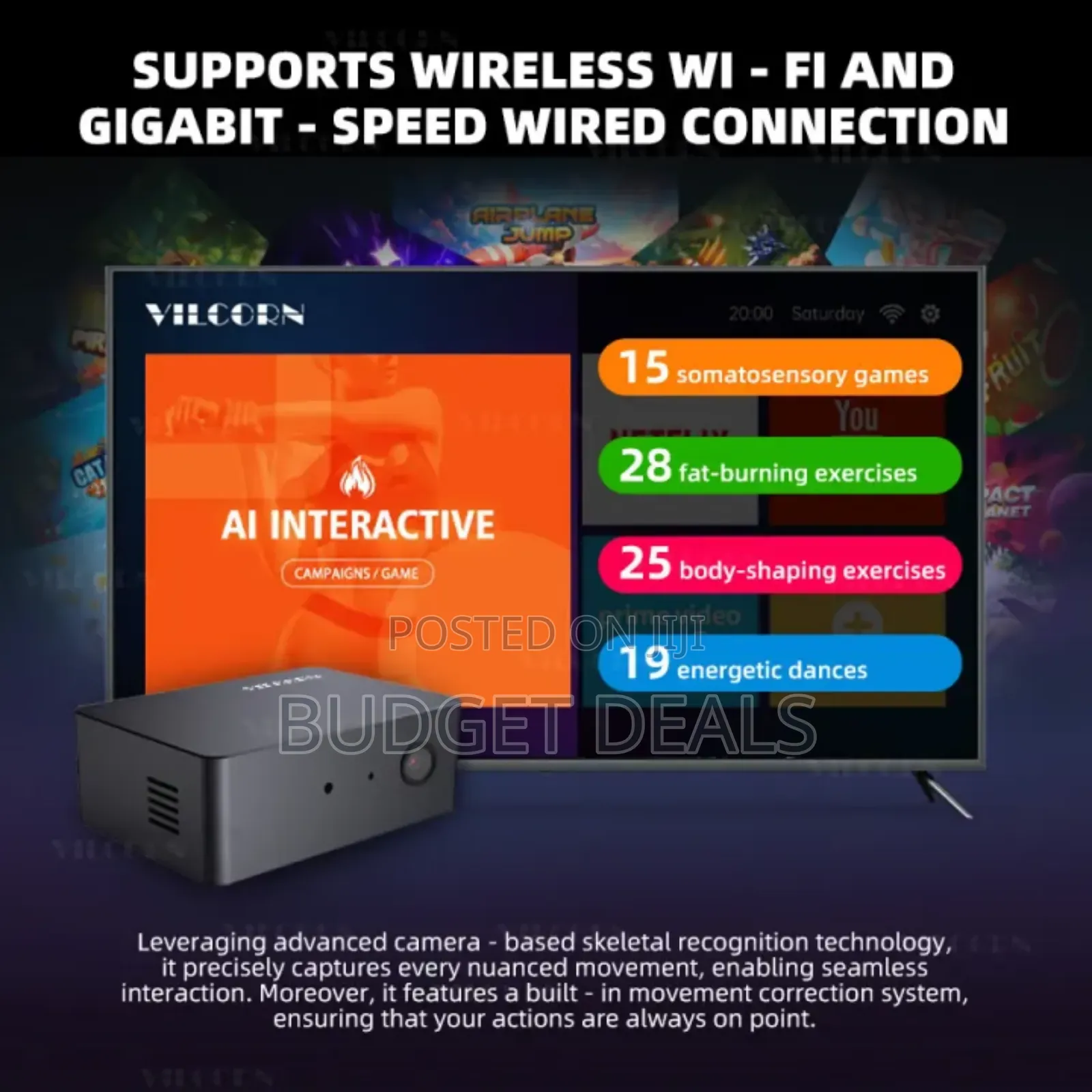 Yoga, Fitness, Games And Dance Ai Motion Sensing Game Console
