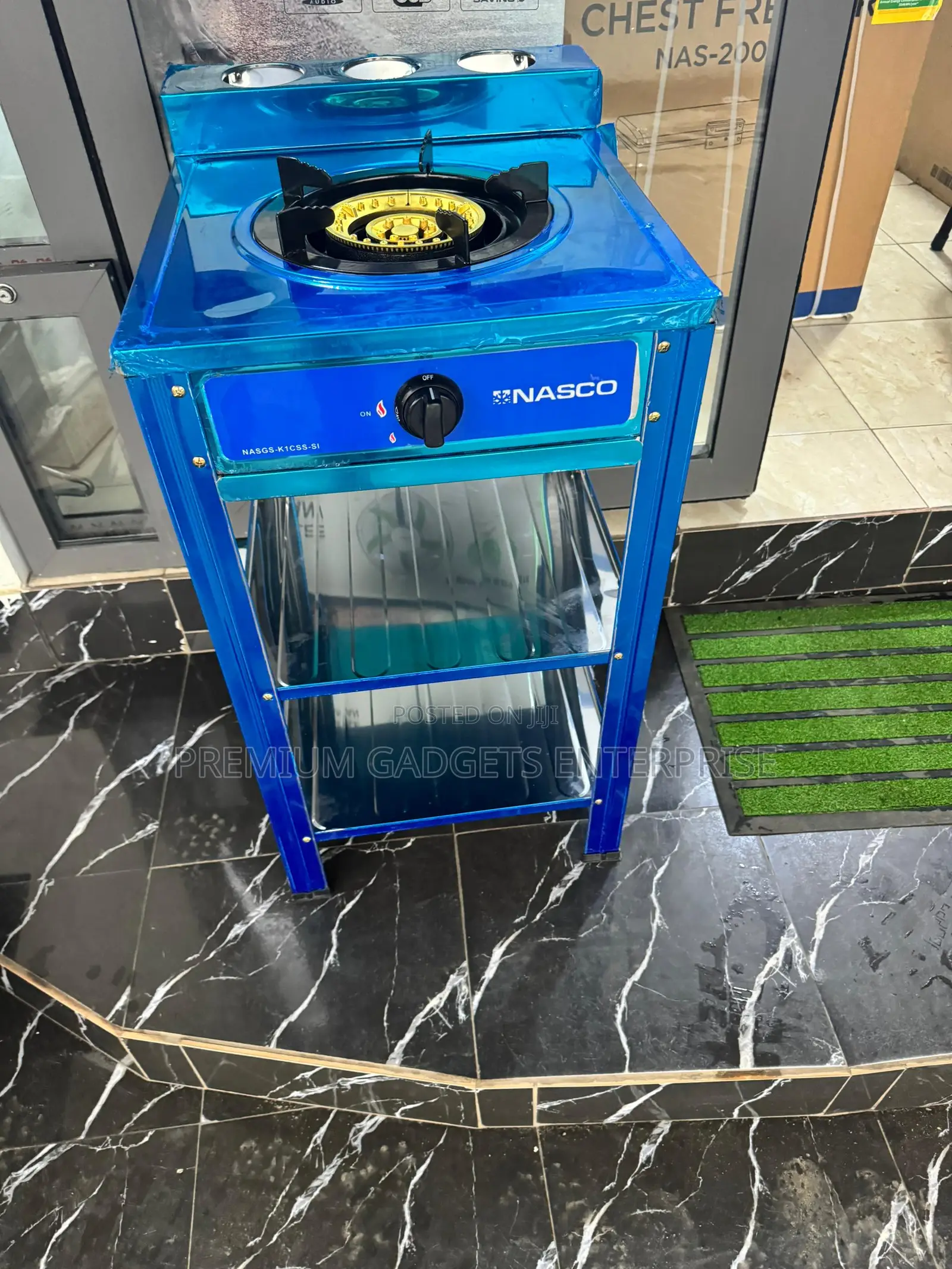 Nasco 1 Burner Gas Stove 2 Shelve Stand (Nasgs-k1css-si)