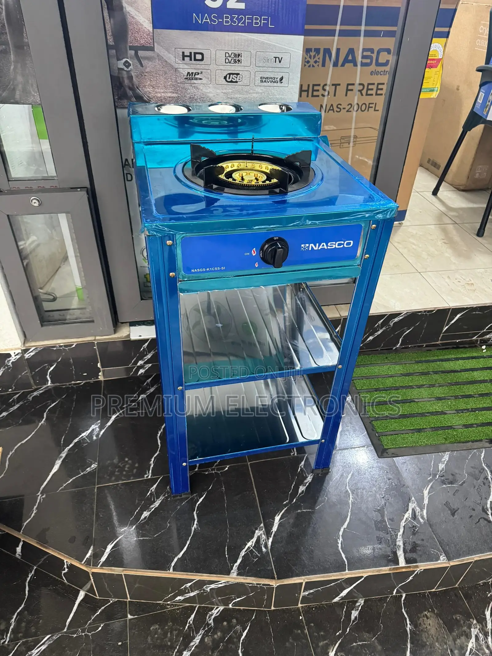 Nasco 1 Burner Gas Stove | 2 Shelve Stand