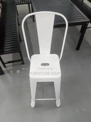White Metallic Bar Chair
