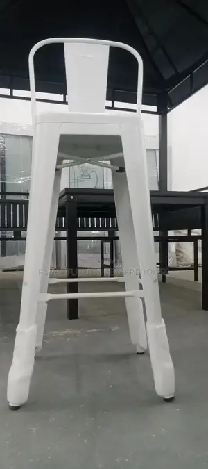 White Metallic Bar Chair