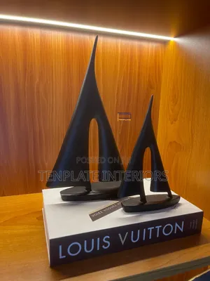 Sailing Boat Figurine Black
