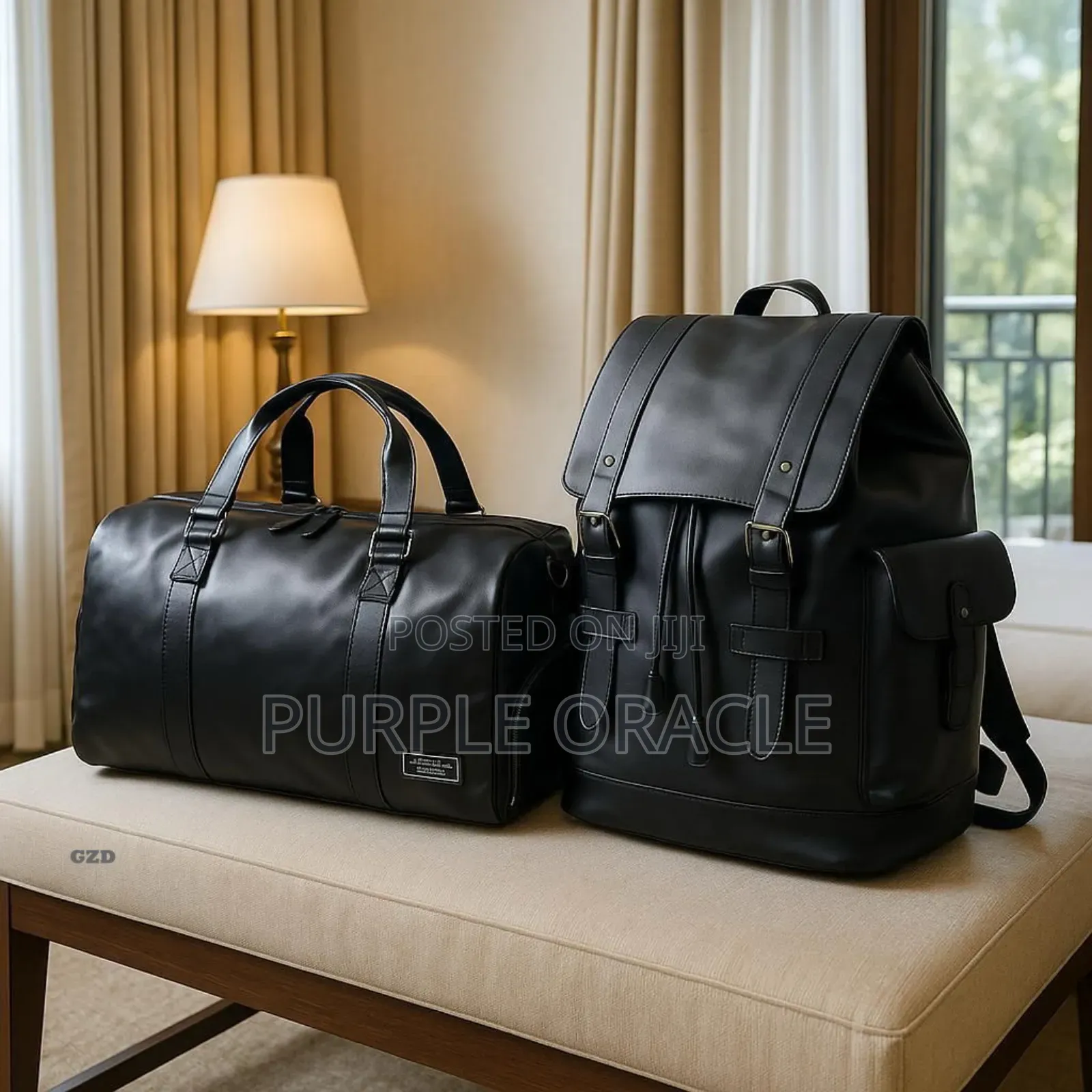 Geninue Leather Travel Bag Set.