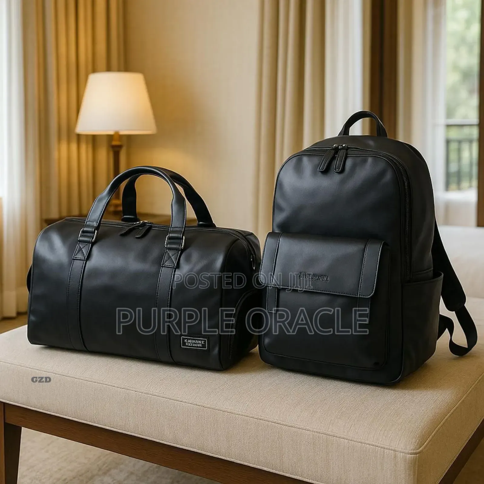 Geninue Leather Travel Bag Set.