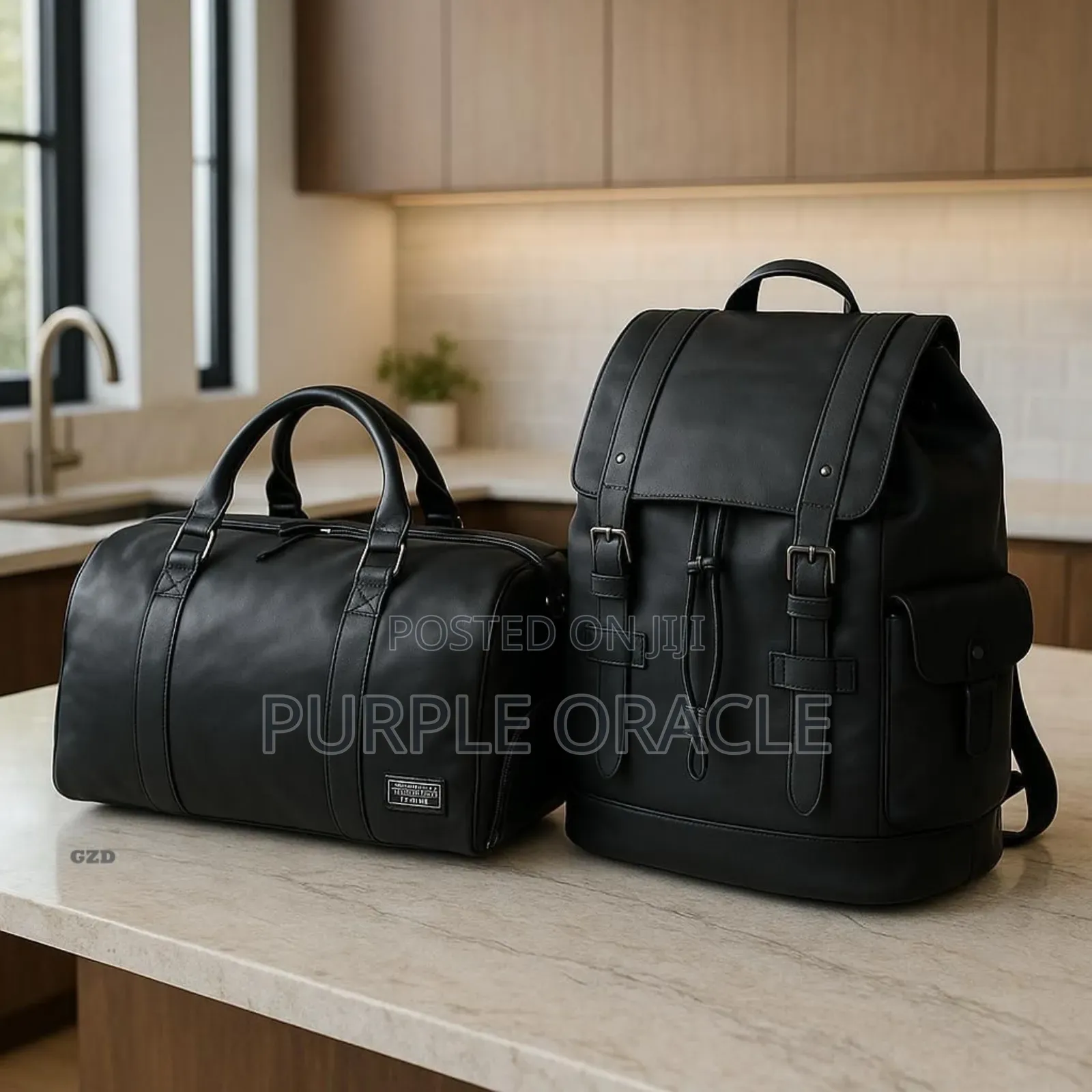 Geninue Leather Travel Bag Set.