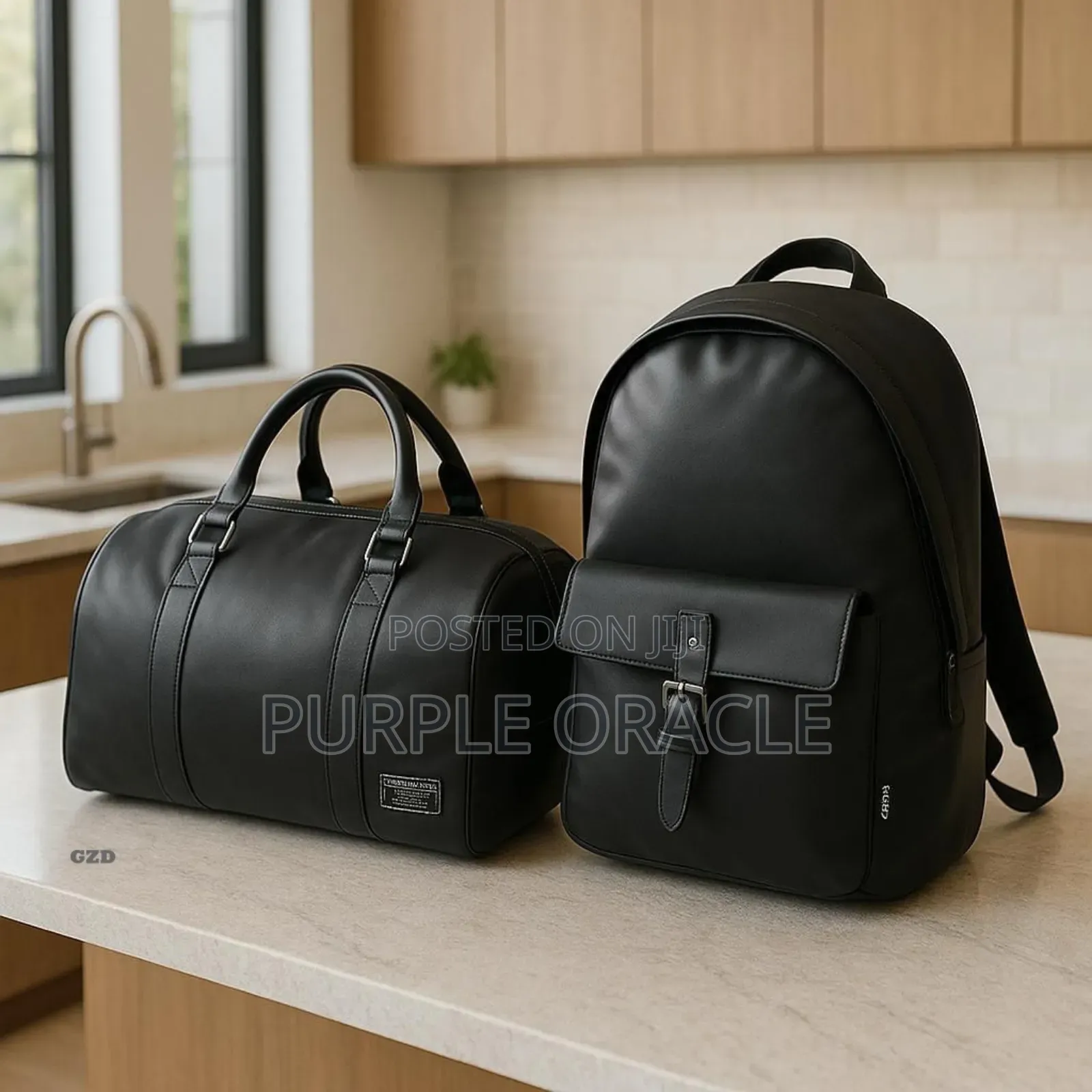Geninue Leather Travel Bag Set.