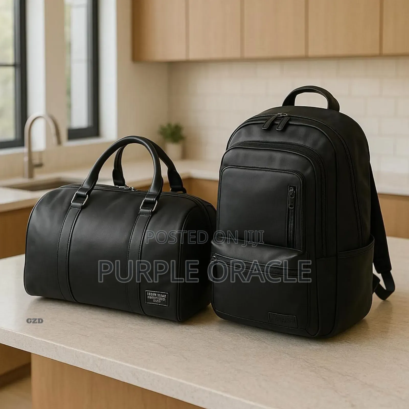 Geninue Leather Travel Bag Set.