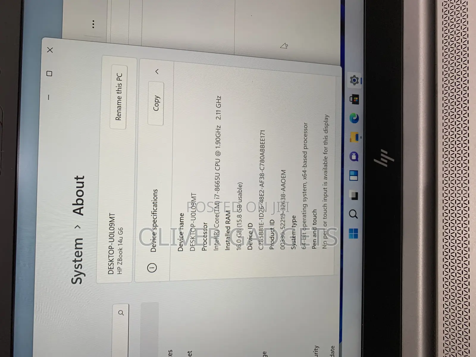 Laptop HP ZBook 14u G6 16GB Intel Core i7 SSD 512GB