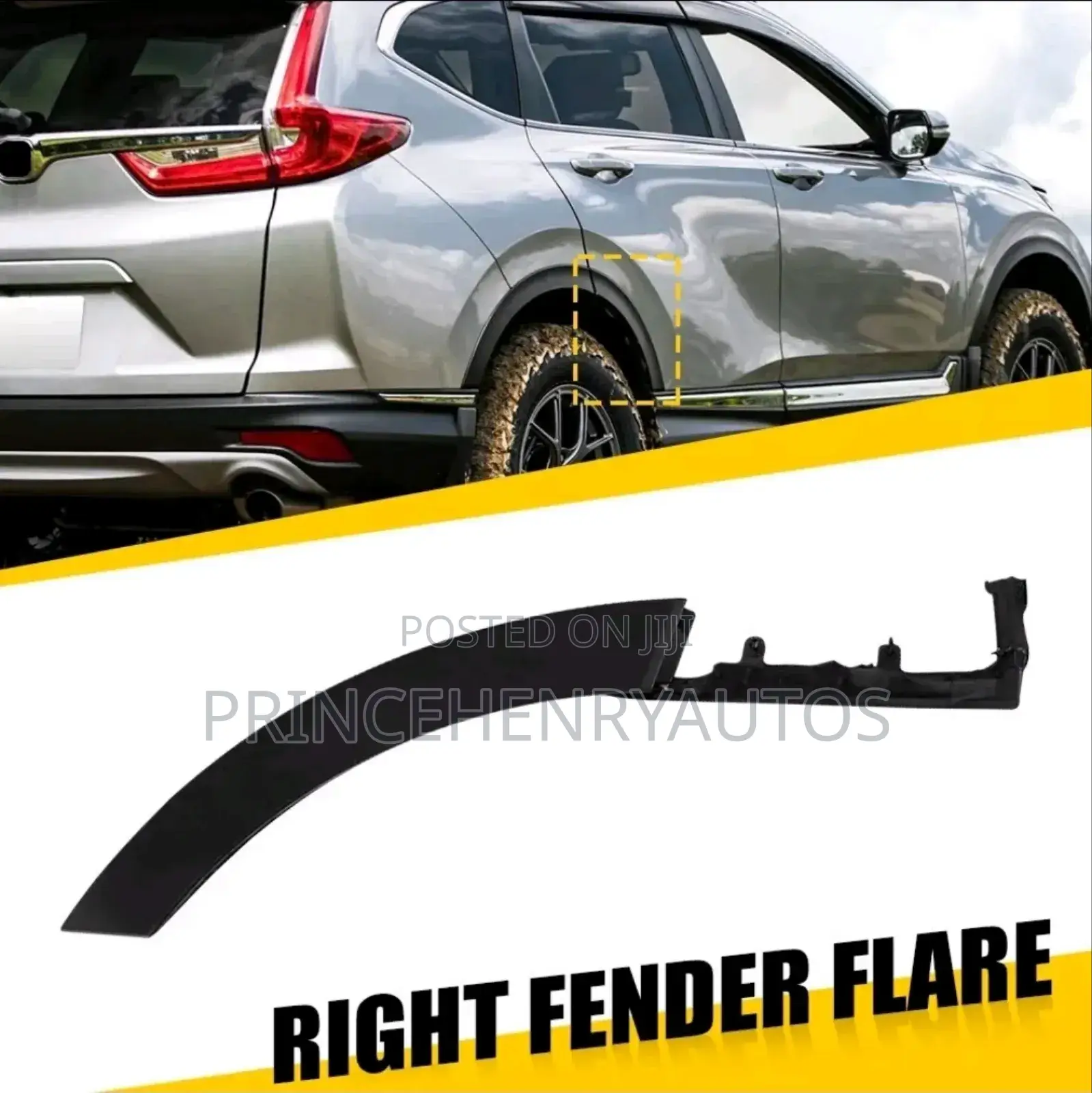 Rear Right Door Flare Molding Trim for 2017-2022 Honda CRV