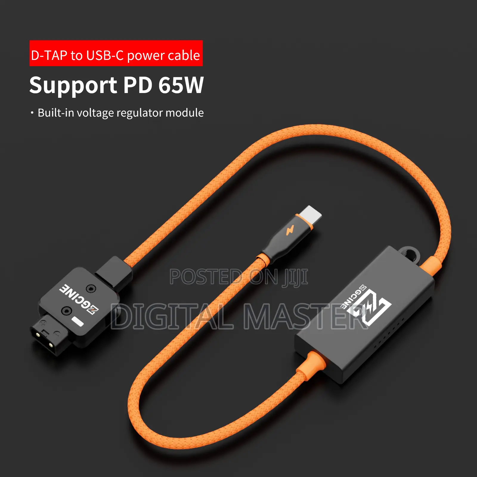 Zgcine D-tap To Usb-c Pd 2-way V-mount Charger Power Delivery Cable