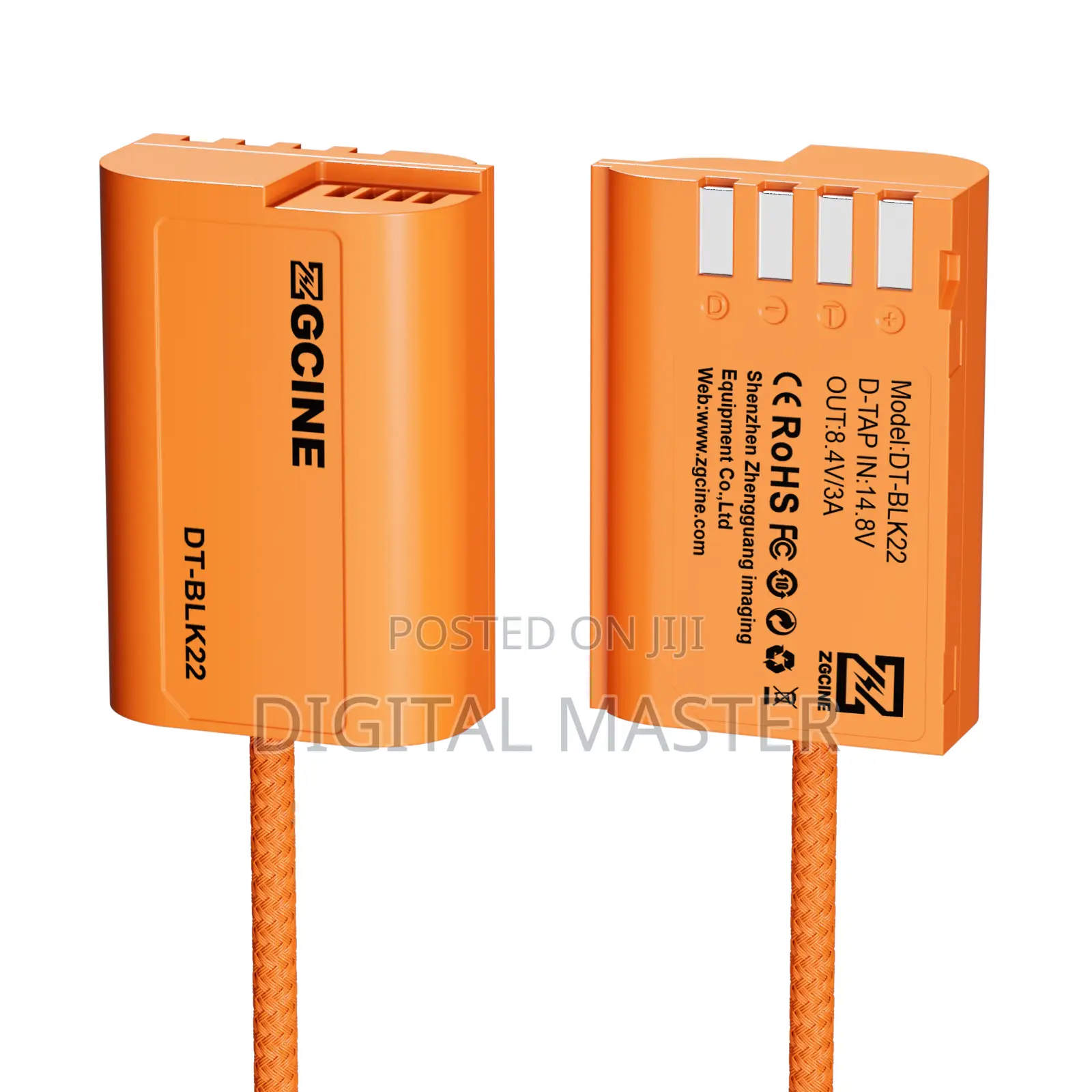 Zgcine D-tap To Blk22 For Panasonic Lumix Dummy Battery Cable