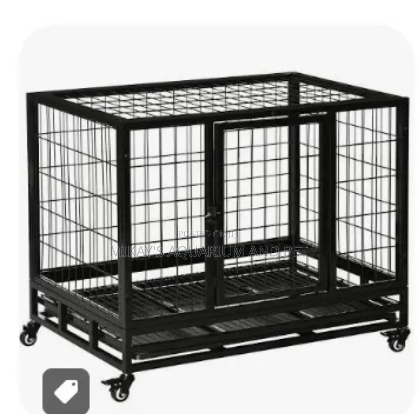 Dog and Cat Metal Cage With Wheels