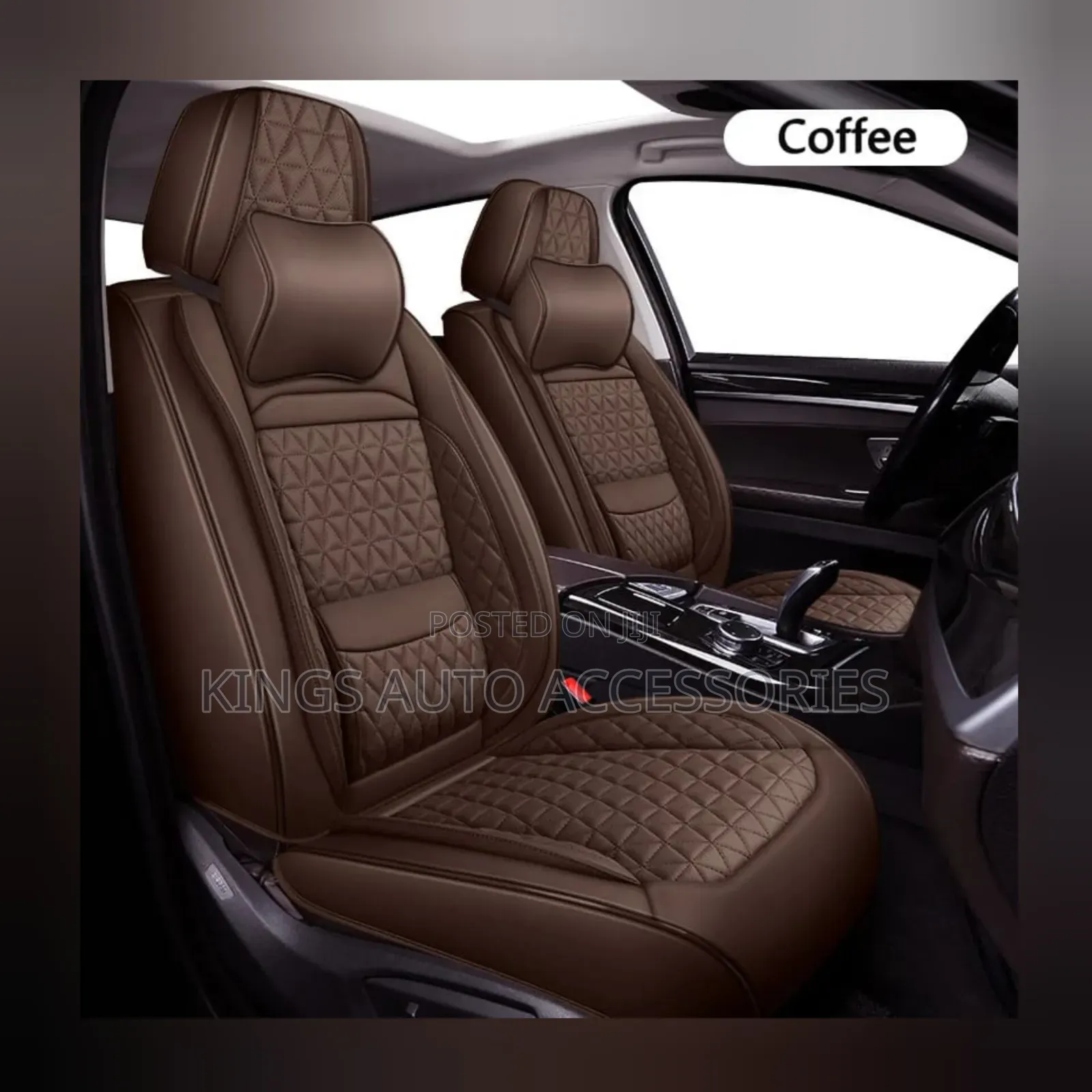 Coffee High Quality Leather Car Seat Cover Cushion