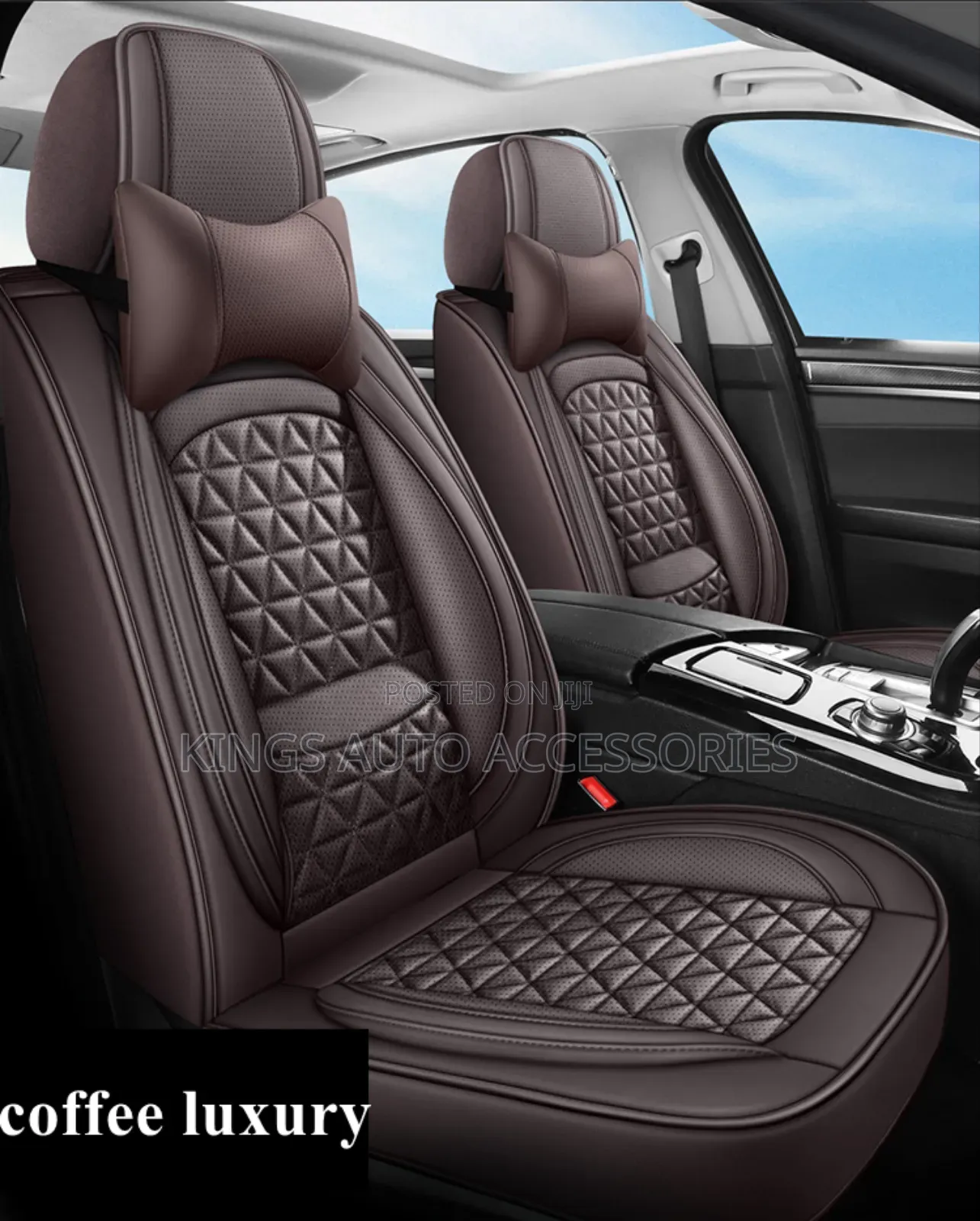Coffee High Quality Leather Car Seat Cover Cushion