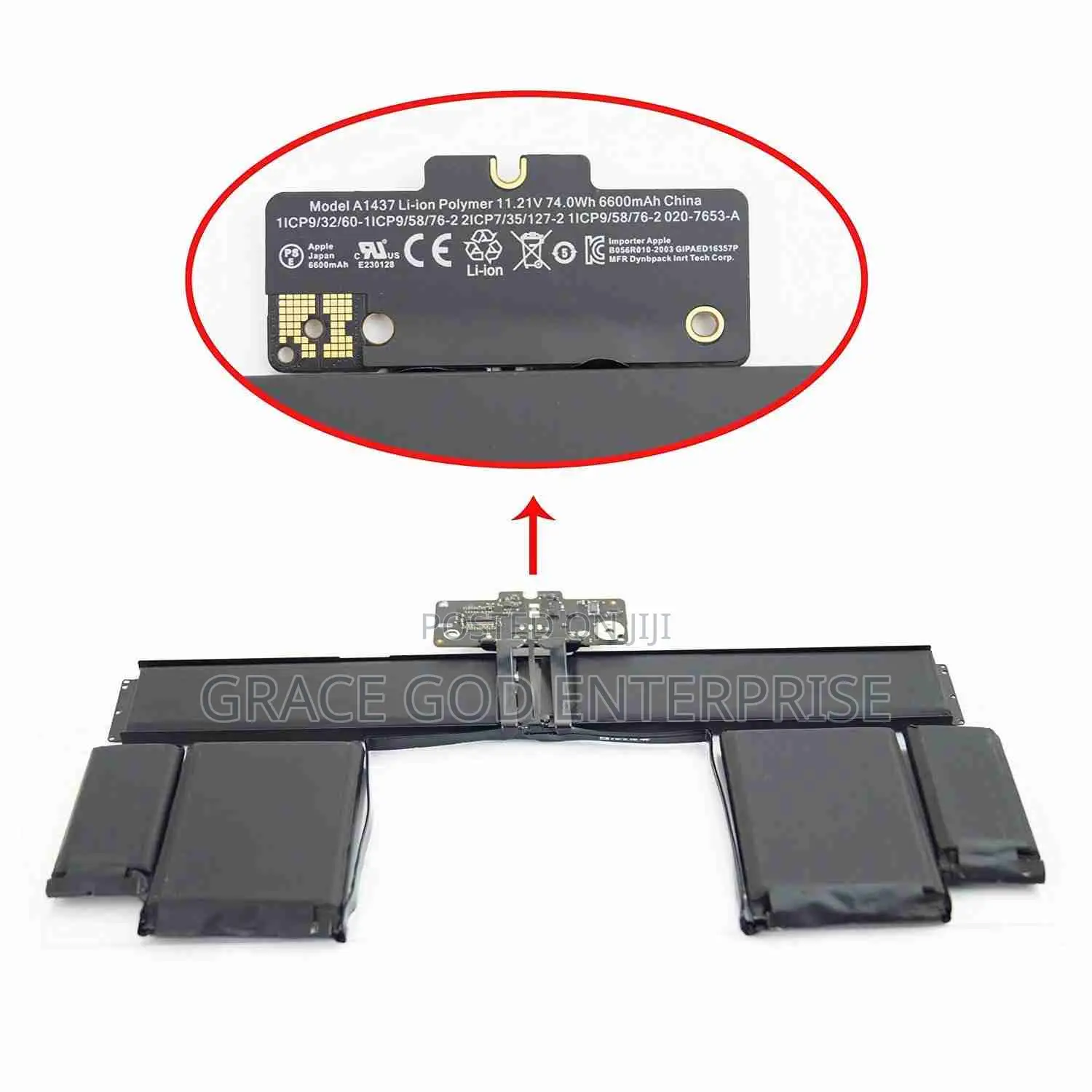 Original Macbook Pro A1437 Battery A1425 Macbook Pro 13 Inch Battery