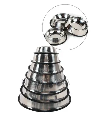 10.2-Inch Stainless Steel Dog Bowl With Rubber Base Pets. Ghx5389