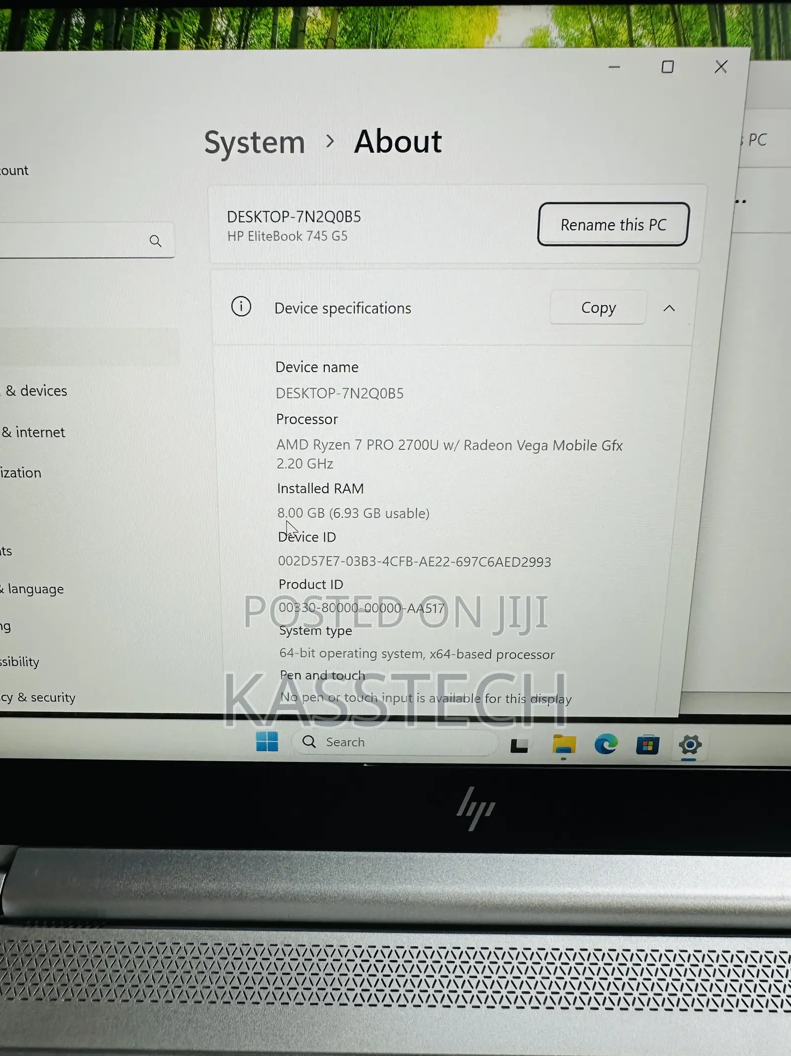 Laptop HP EliteBook 745 G5 8GB AMD Ryzen 7 SSD 256GB