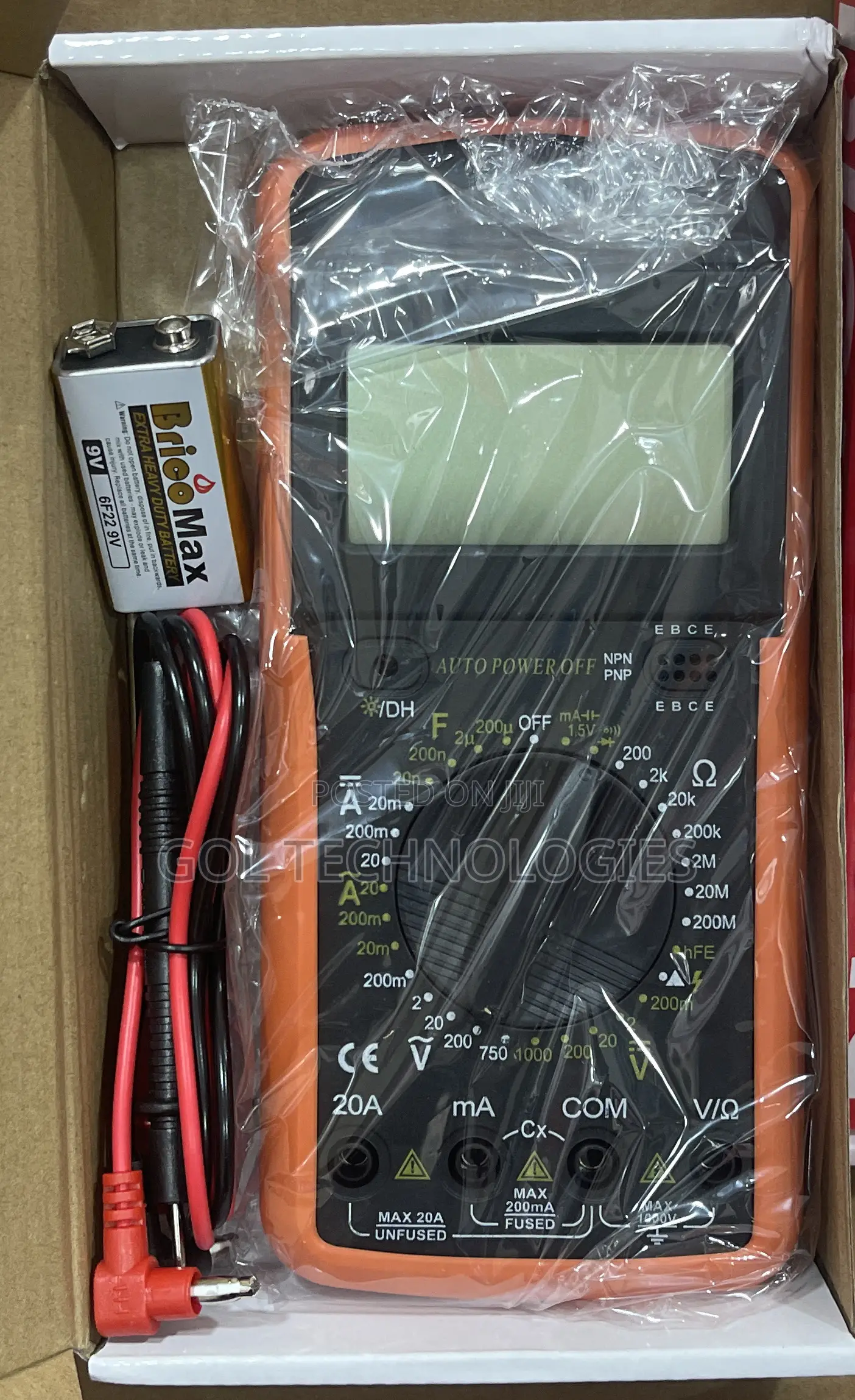 Digital Multimeter Dt9205a Voltage Meter With Battery