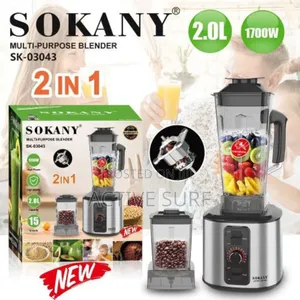 Sokany Sk-03043 (2 in 1) Countertop Blender and Grinder