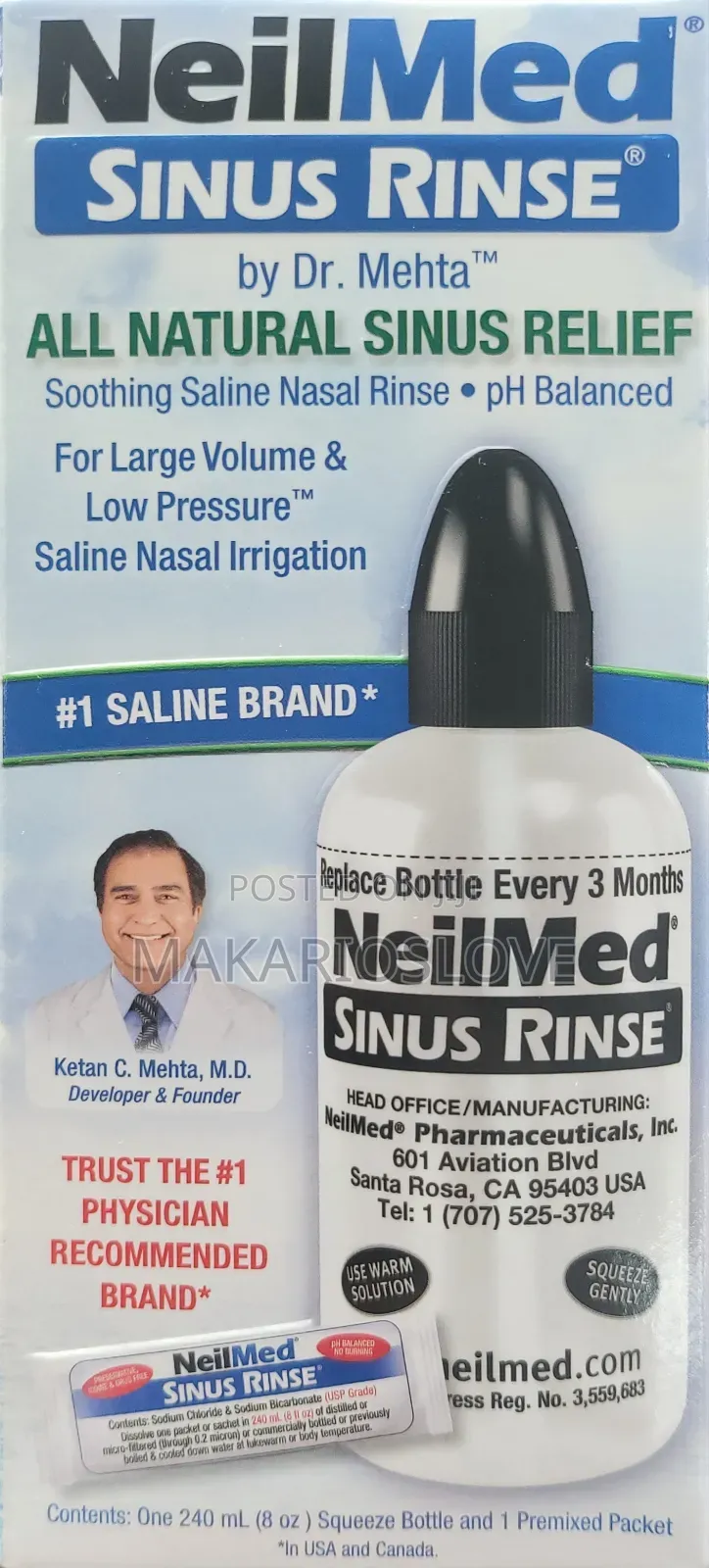 Neil Med Sinus Rinse Bottle