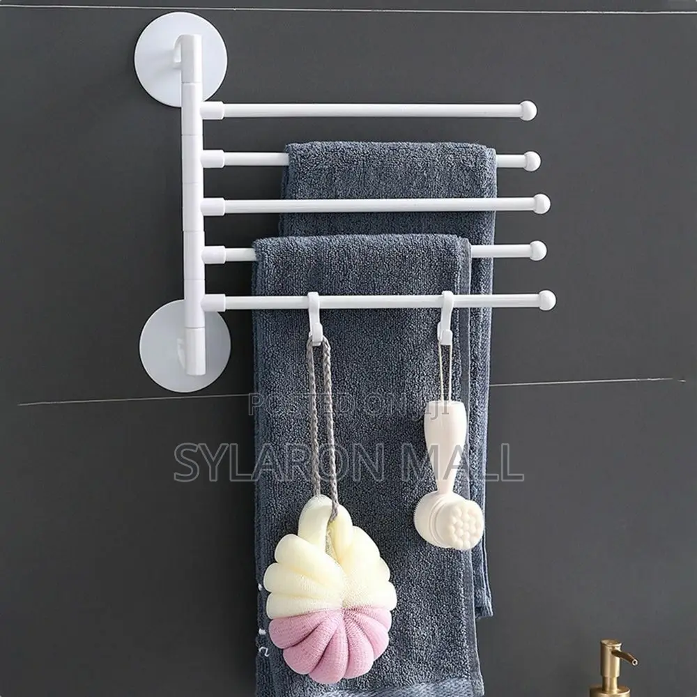 5-Bar Rotating Kitchen Towel Rack