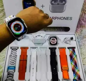 10 in 1 I20 Ultra Max Suit Smart Watch Airpod With Straps