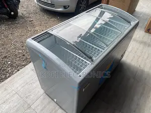 Curved-glass Freezer 300l Elegant And Efficient Cold Storage