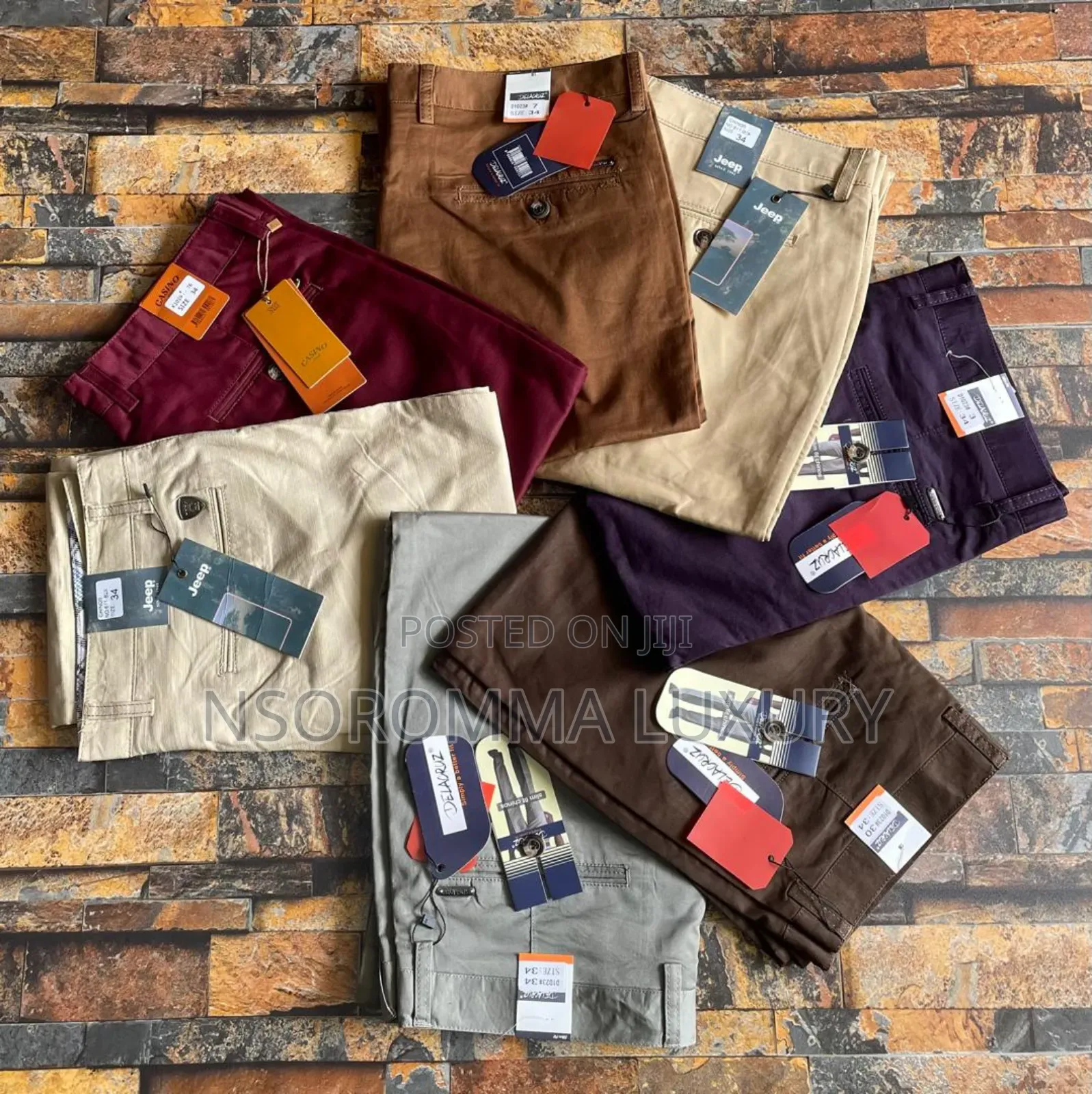 Stretchy Khaki Trousers