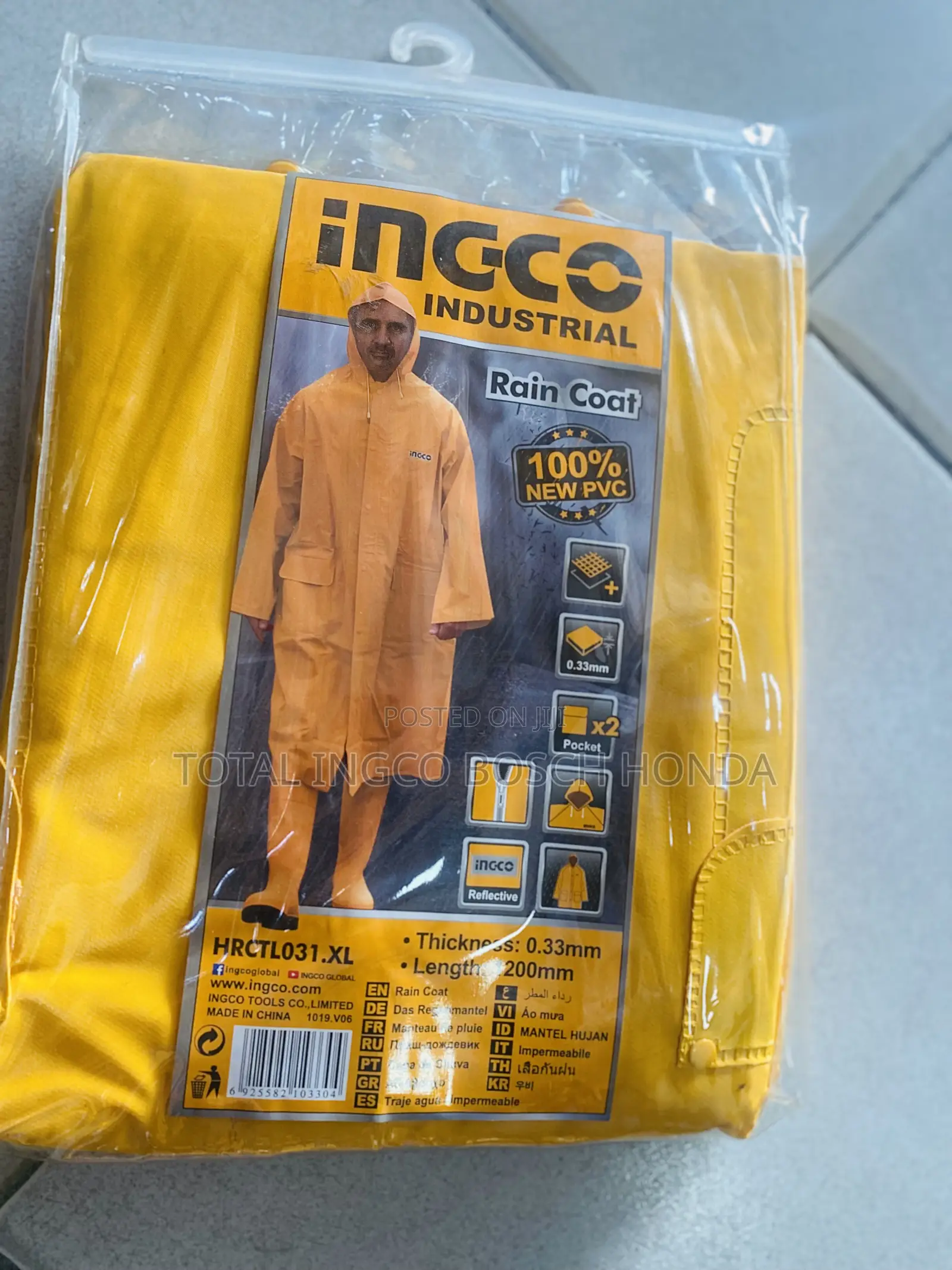 100% PVC Water Proof Rain Coat