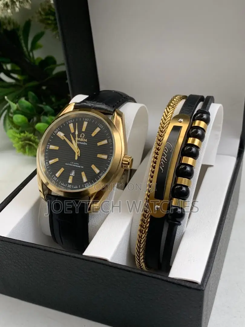 Omega Leather Watch Set