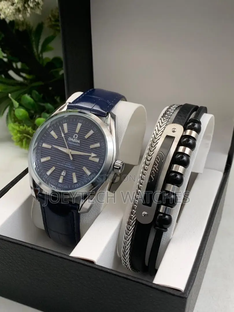 Omega Leather Watch Set