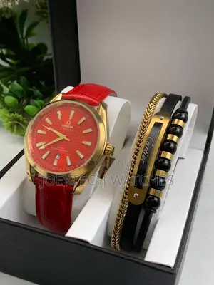 Omega Leather Watch Set