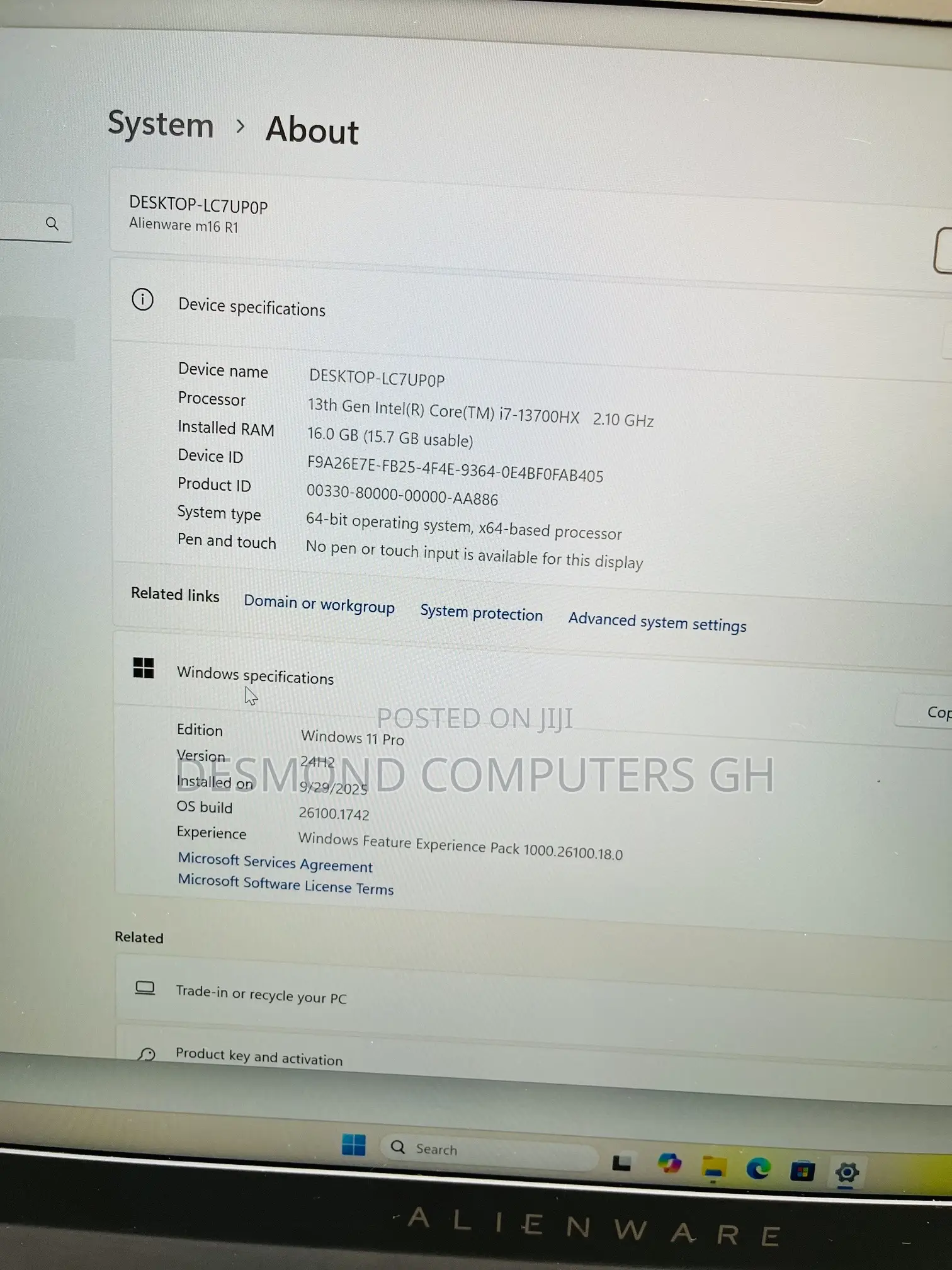 Laptop Alienware M17x R2 16GB Intel Core I7 SSD 1T