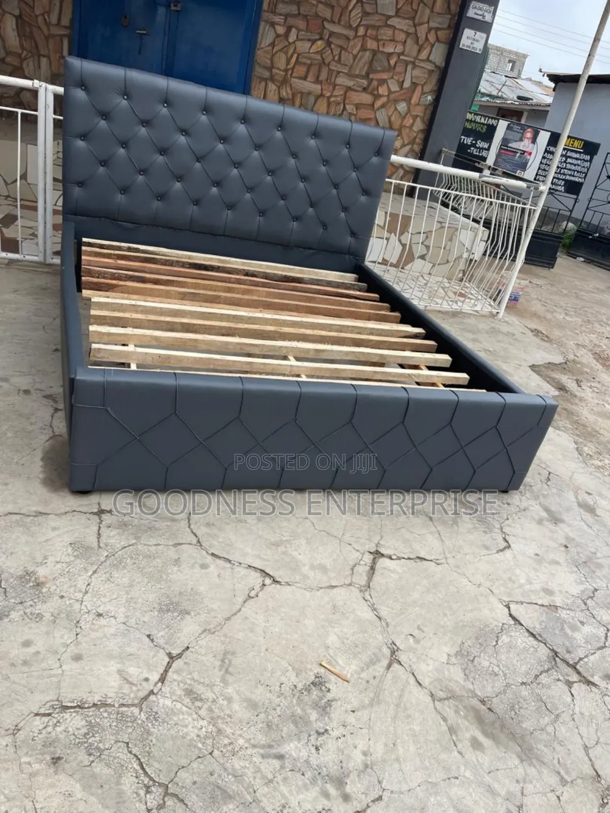 Leather Queens  Bed Frame