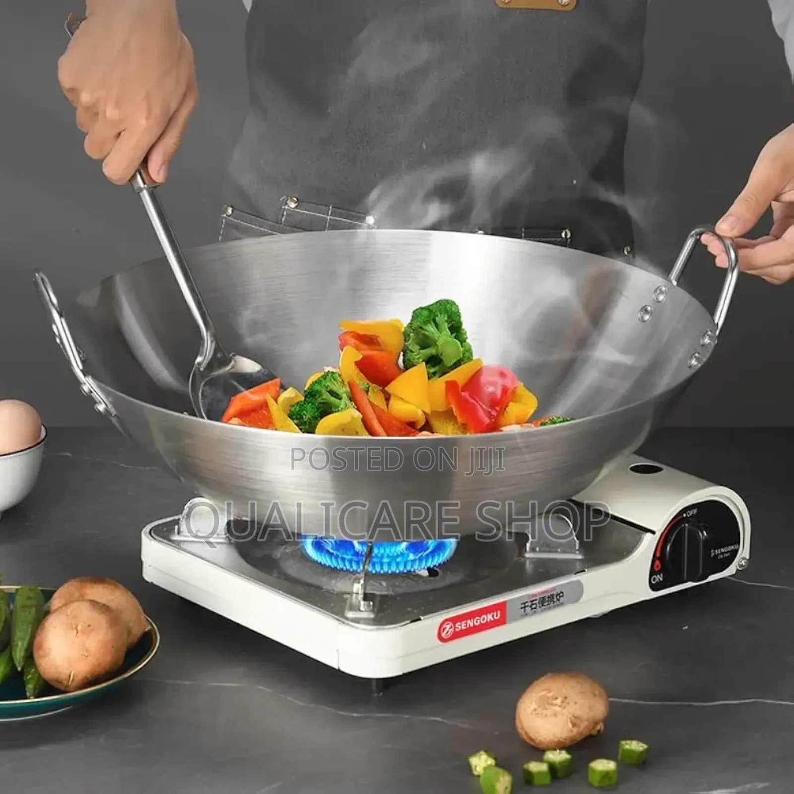 Stainless Steel 38cm Non Stick Wok