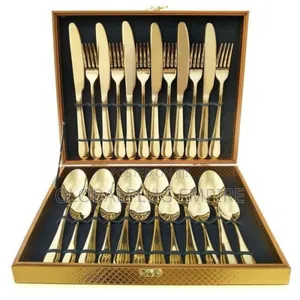 24 Pieces Gold Cutlery Set Elegant Dining in Style