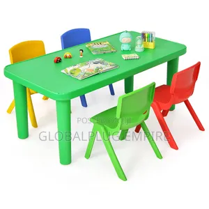 Kids’ Round Learning Table With Chairs Fun Comfortable Study Time