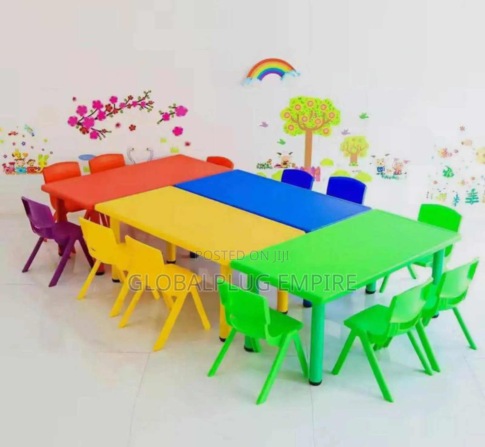 Kids’ Round Learning Table With Chairs Fun Comfortable Study Time