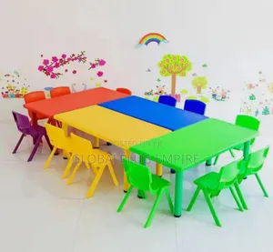 Kids’ Round Learning Table With Chairs Fun Comfortable Study Time
