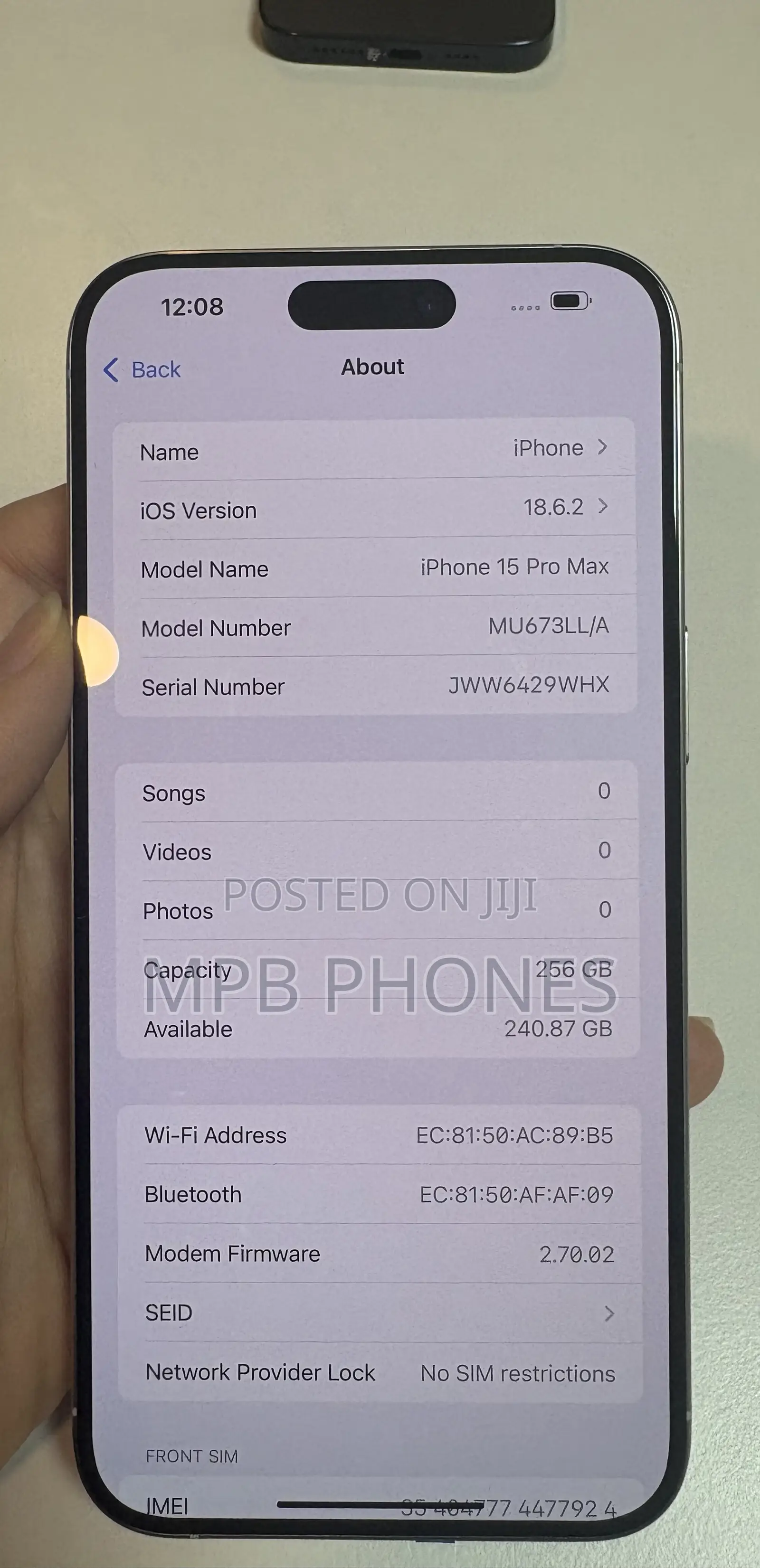 Apple iPhone 15 Pro Max 256 GB White