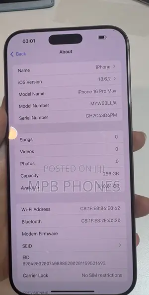 Apple iPhone 16 Pro Max 256 GB Gold