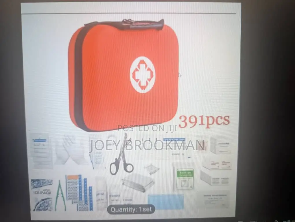 391pcs Uk Standard First Aid Kit: Including A Portable Storage Bag