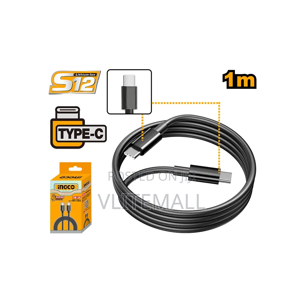 Charging Cable Usb-Type-C to Usb-Type-C 1m (Iucc02)