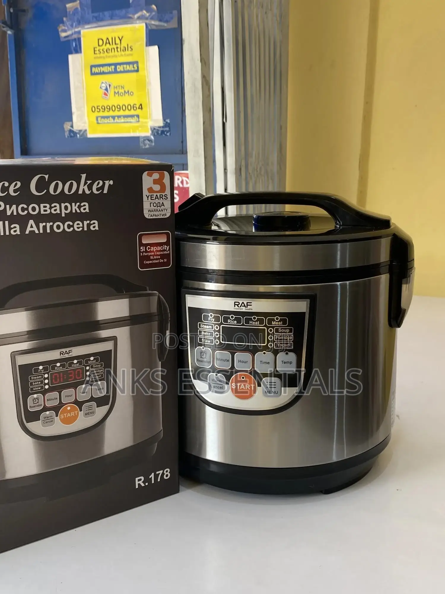 Raf 5l Multi-Functional Rice Cooker