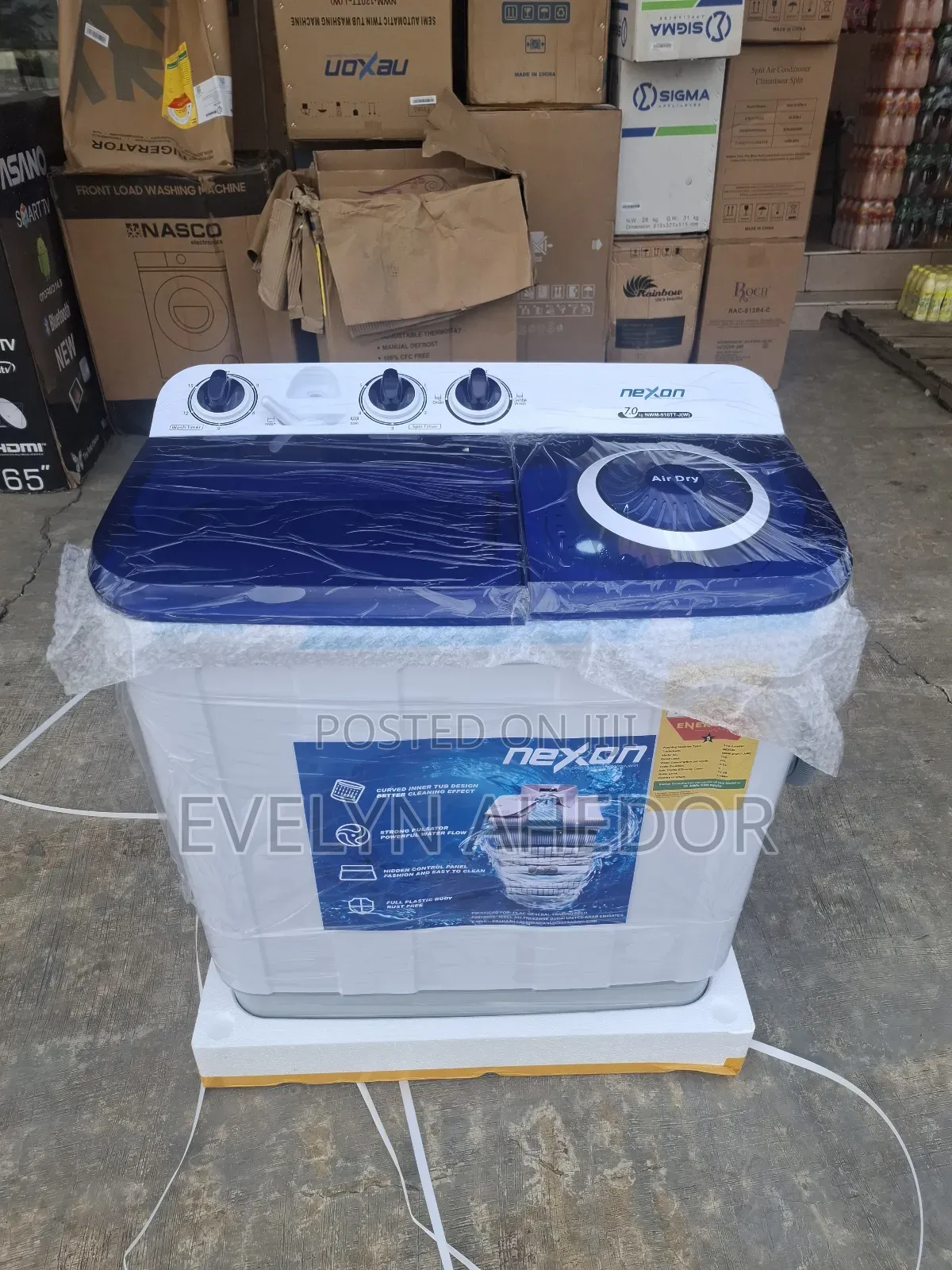 Clean and Neat Nexon Washing Machine 7kg Semi Automatic Available