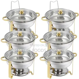 Glass-Lid Oval Stainless Steel Chafing Dishes (5.2 Quartz)