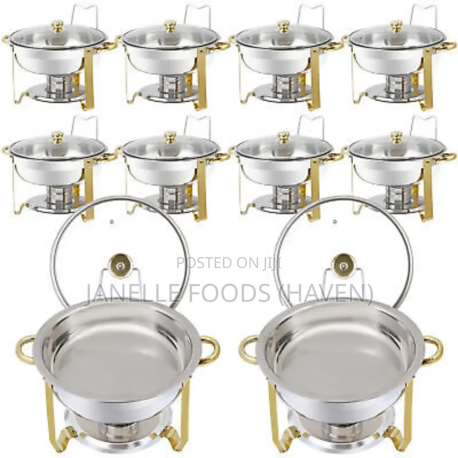 Glass-Lid Oval Stainless Steel Chafing Dishes (5.2 Quartz)