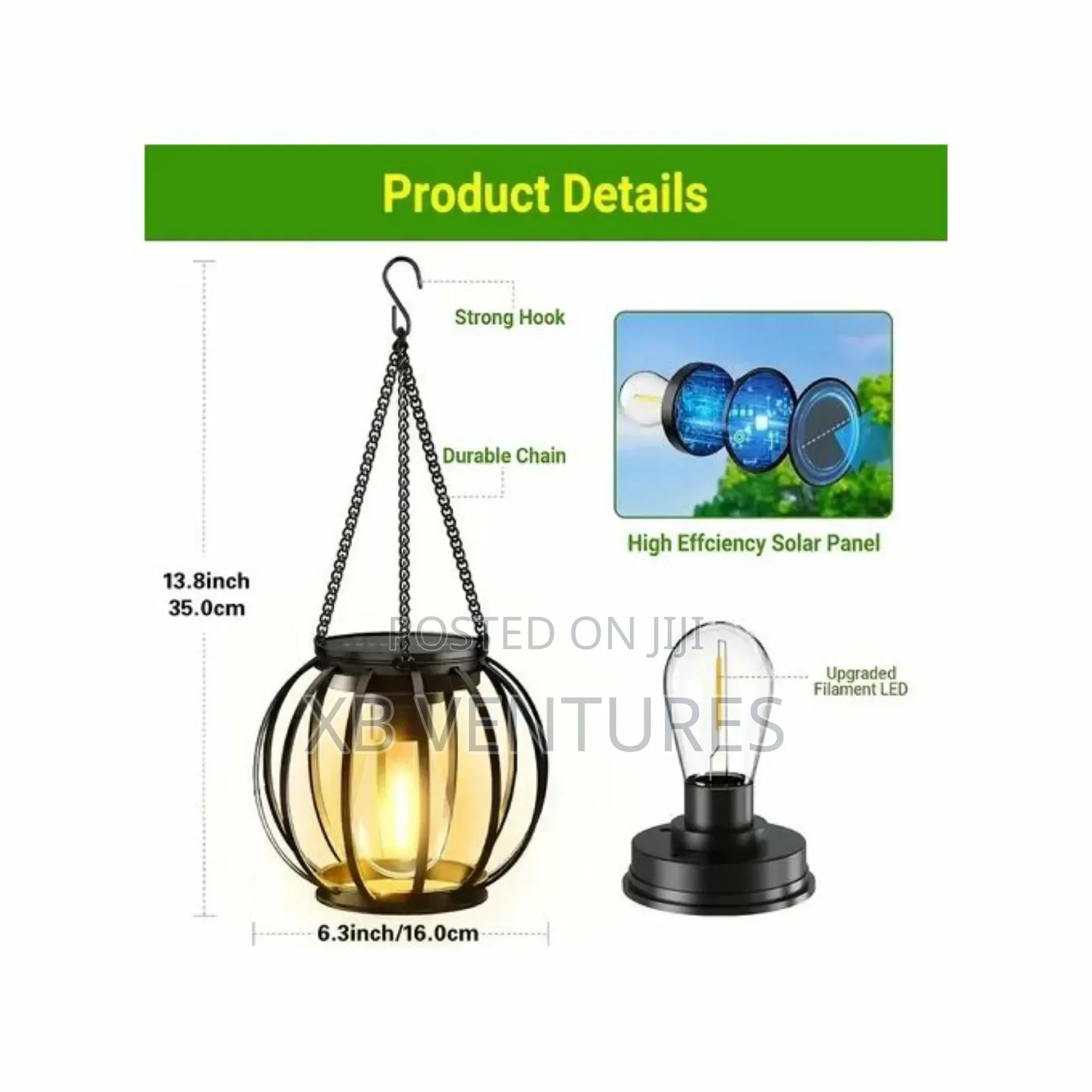 Metal Hanging Solar Light Outdoor Light