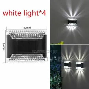4pcs White Waterproof Led Solar Lamp